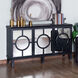 Hollywood 60 inch Semi Gloss Black Lacquer and Clear Sideboard