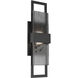 Sasha LED Textured Black Outdoor Sconce