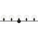 Jaelynn 5 Light 47 inch Black Bath Sconce Wall Light