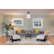 Mid-Century Modern 1 Light 13.25 inch Matte Black Semi-Flush Ceiling Light