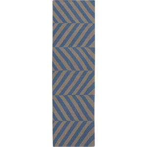 Frontier 96 X 30 inch Navy, Charcoal Rug