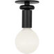Drew & Jonathan Malcolm 1 Light 4.72 inch Midnight Black Flush Mount Ceiling Light in LED
