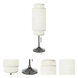 Lollipop 31 inch 9 watt Black Nickel Table Lamp Portable Light in White Linen