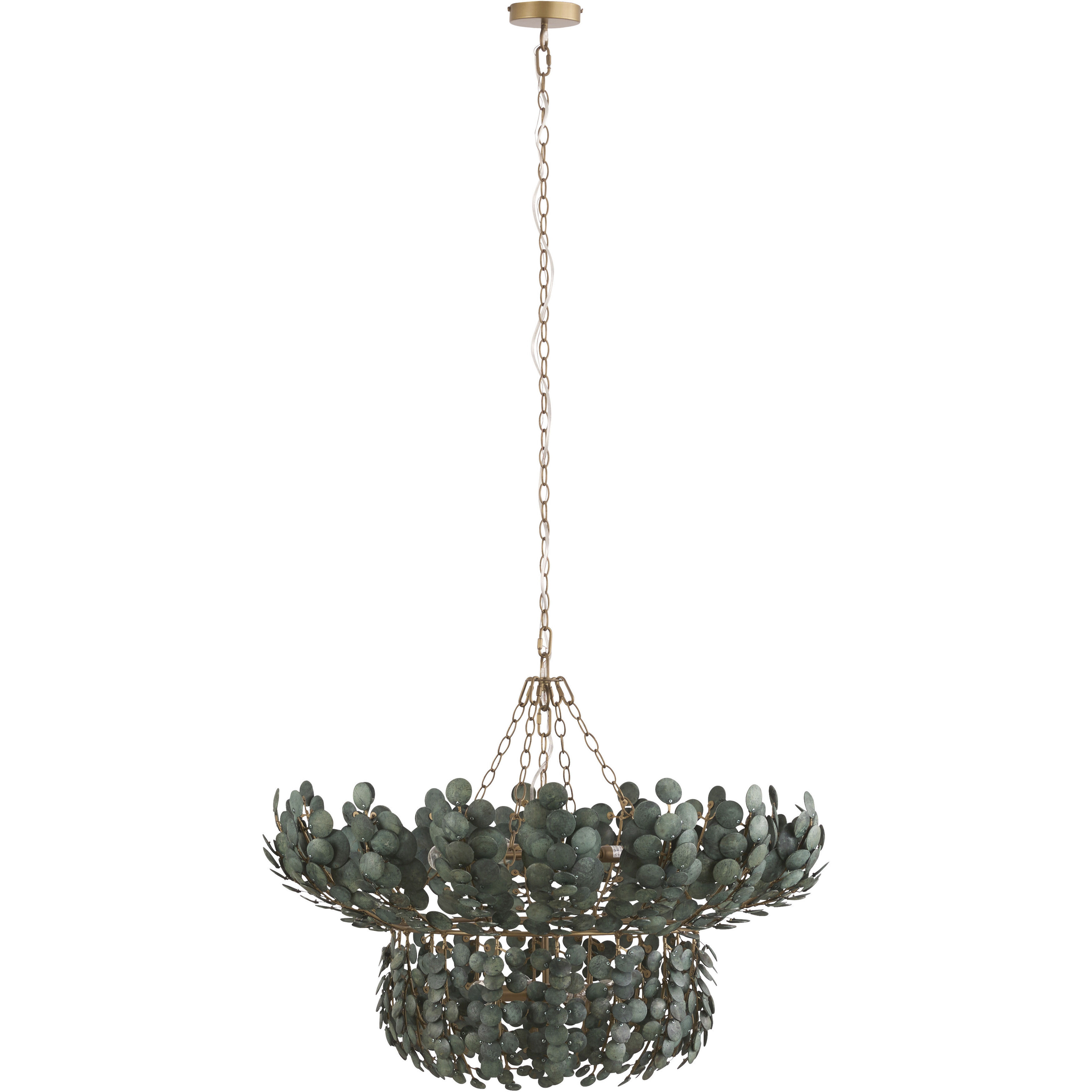 Bilal 40 inch Eucalyptus&nbsp;Coconut Shell Chandelier Ceiling Light