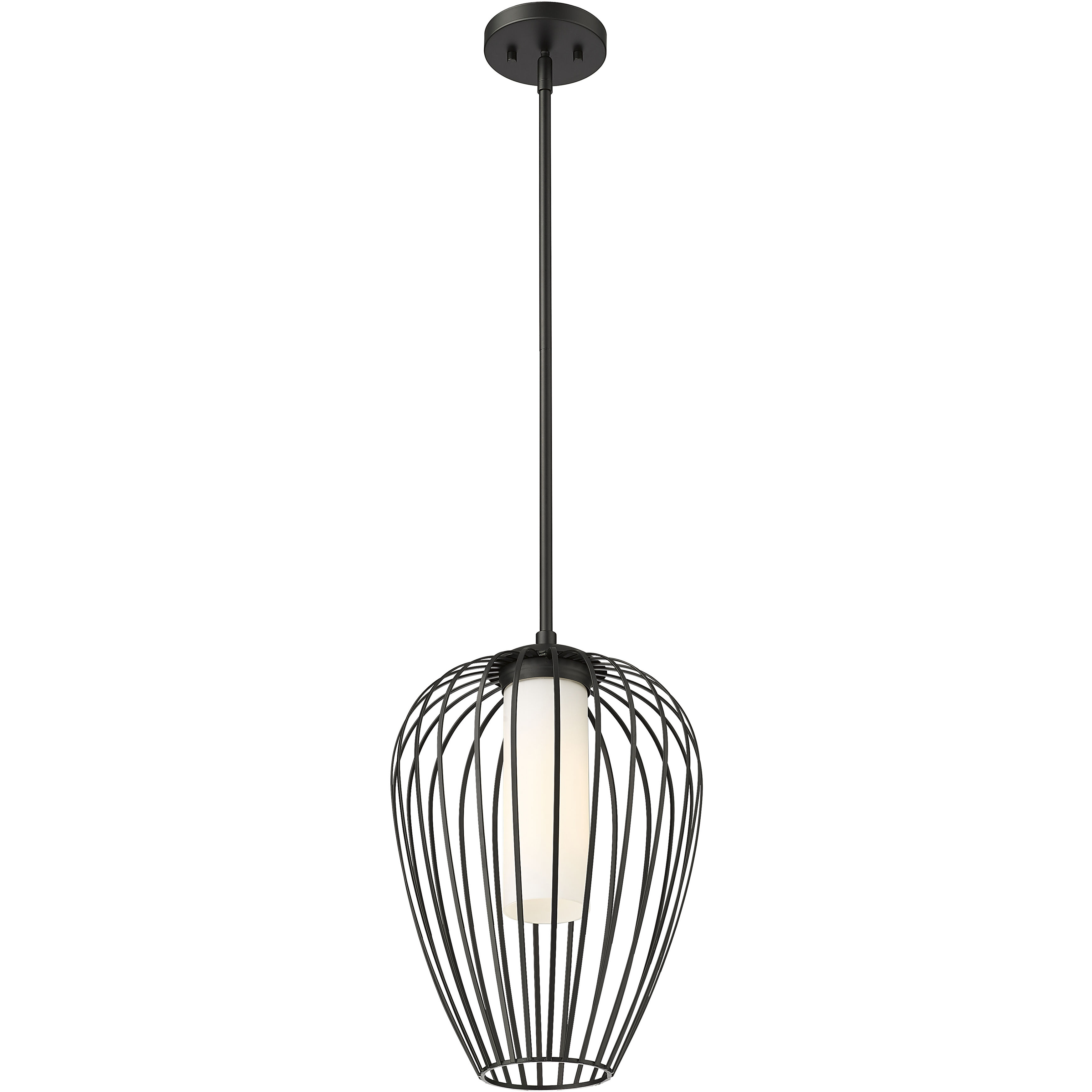 Savanti 1 Light 12 inch Matte Black Pendant Ceiling Light