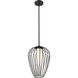 Savanti 1 Light 12 inch Matte Black Pendant Ceiling Light