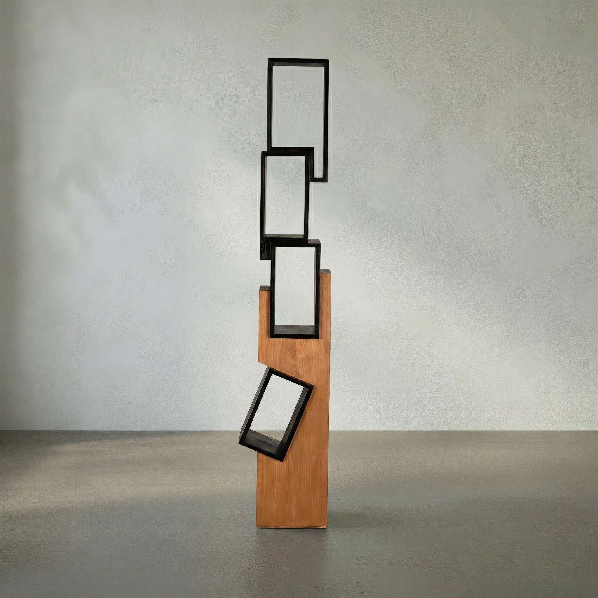 Jackson Charcoal Black and Clear Coat Flat Bookcase