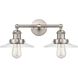 English Pub 2 Light 18 inch Satin Nickel Vanity Light Wall Light