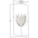 Tulipano 1 Light 10.5 inch Gesso White/Contemporary Gold Leaf Lantern Pendant Ceiling Light