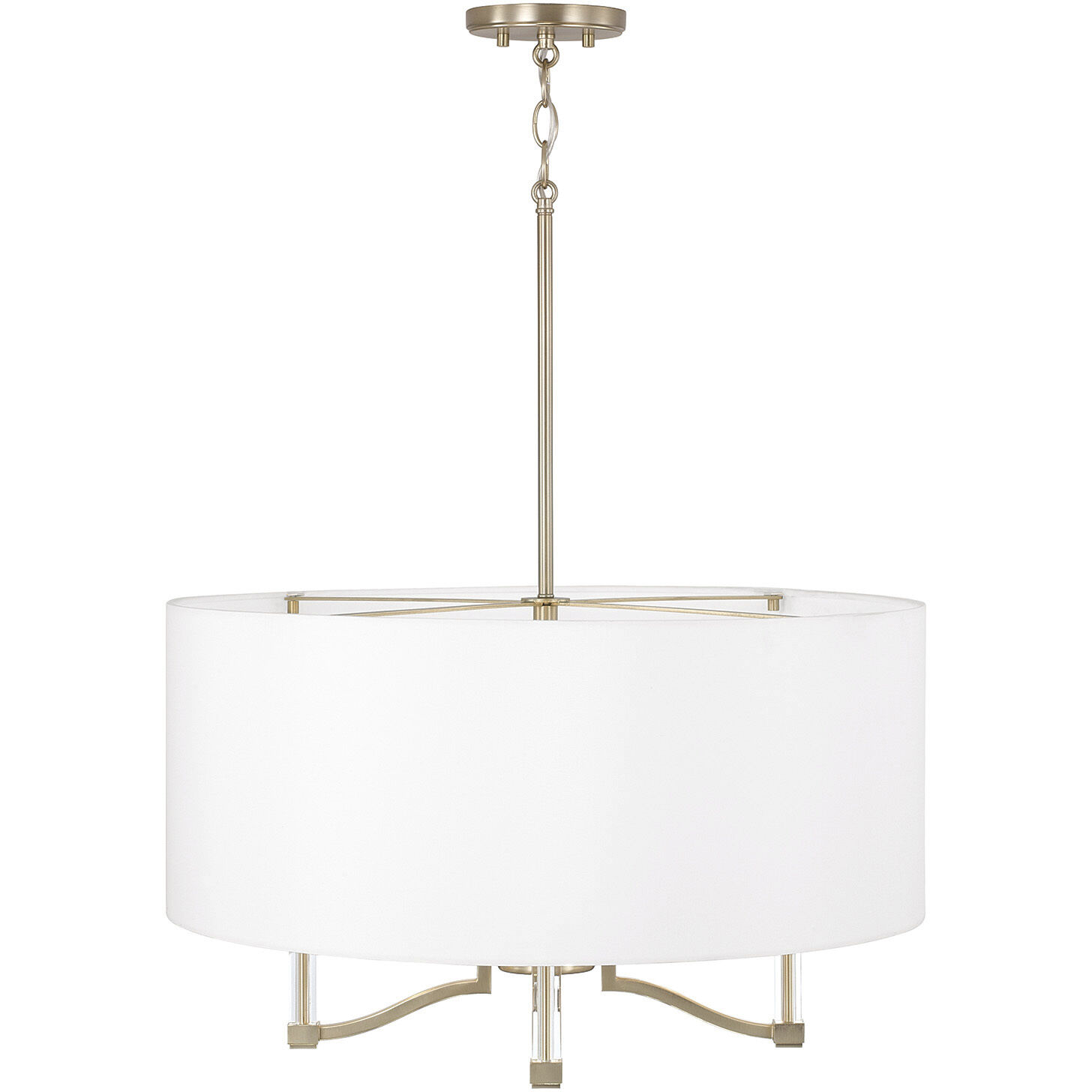 Ingrid 4 Light 24 inch Matte Brass Pendant Ceiling Light