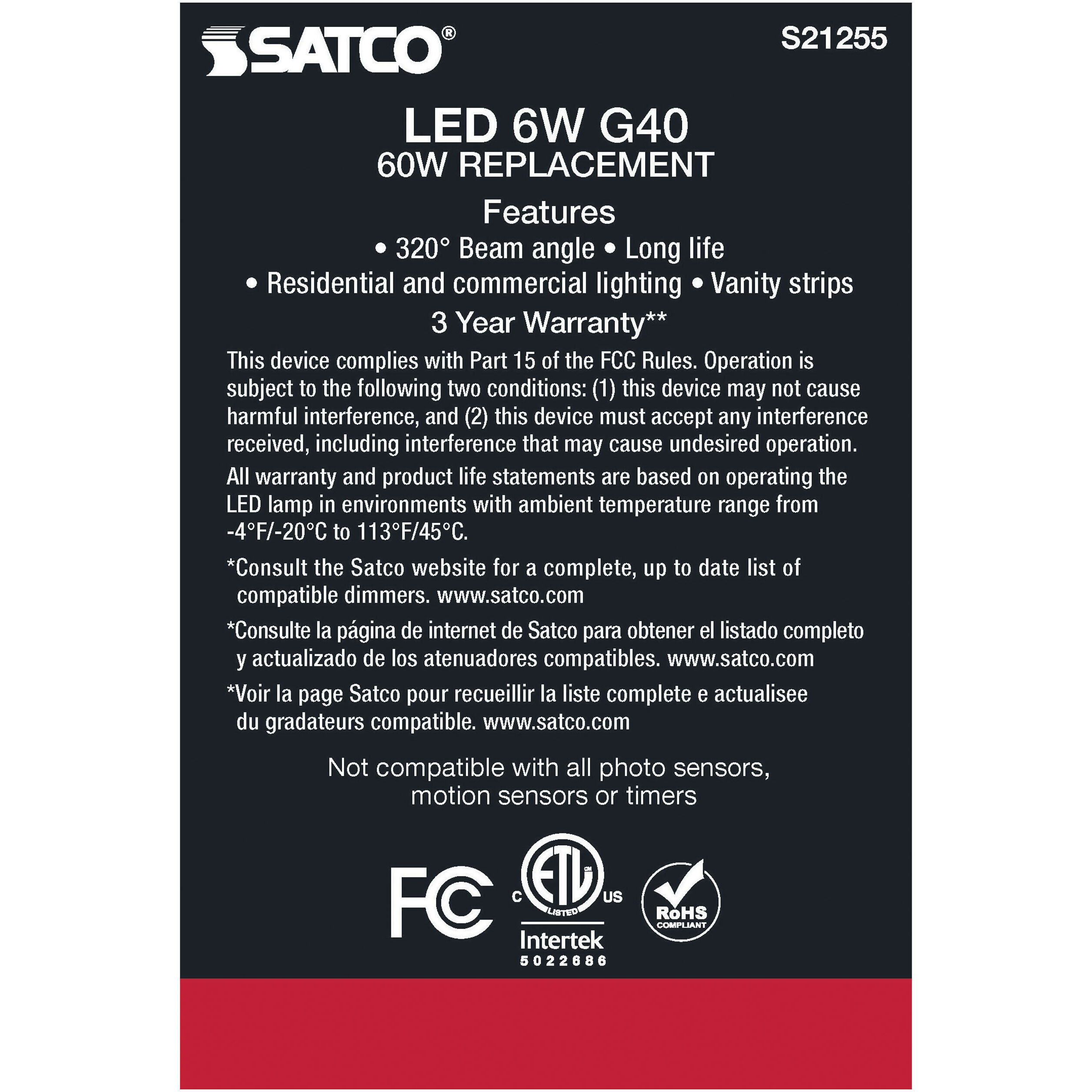 Lumos LED Medium Medium 6.00 watt 2700K LED Filament