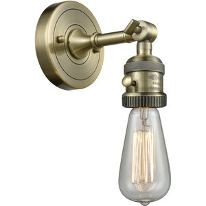 Bare Bulb 1 Light 4.5 inch Antique Brass Sconce Wall Light