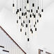 Greta LED 36 inch Black Chandelier Ceiling Light