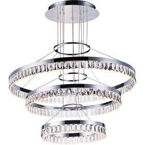 Icycle LED 32 inch Polished Chrome Suspension Pendant Ceiling Light