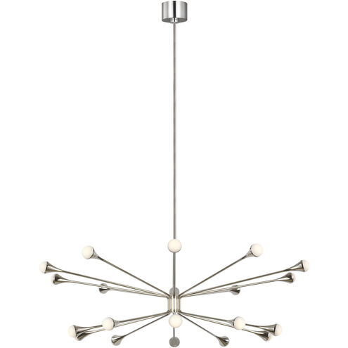 Sean Lavin Lody LED 48 inch Polished Nickel Chandelier Ceiling Light, Integrated LED