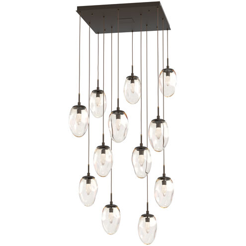 Meteo LED LED Flat Bronze Chandelier Ceiling Light, Square Multi-Port