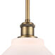 Ballston Orwell 1 Light 8 inch Brushed Brass Pendant Ceiling Light in Matte White Glass, Ballston