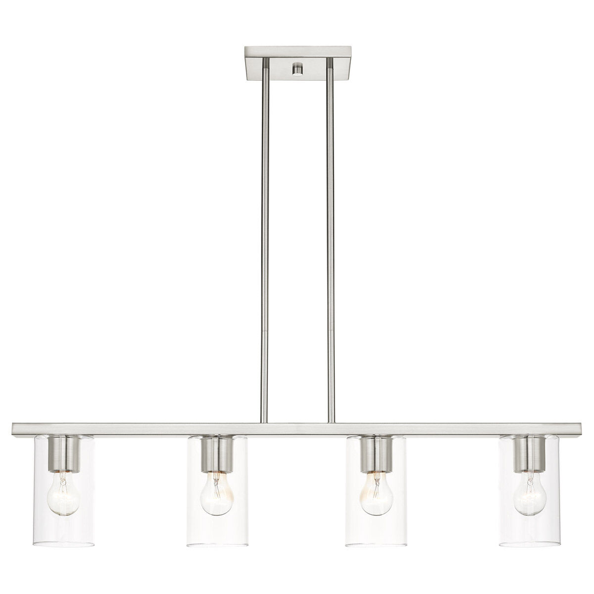 Zurich 4 Light 5 inch Brushed Nickel Chandelier Ceiling Light