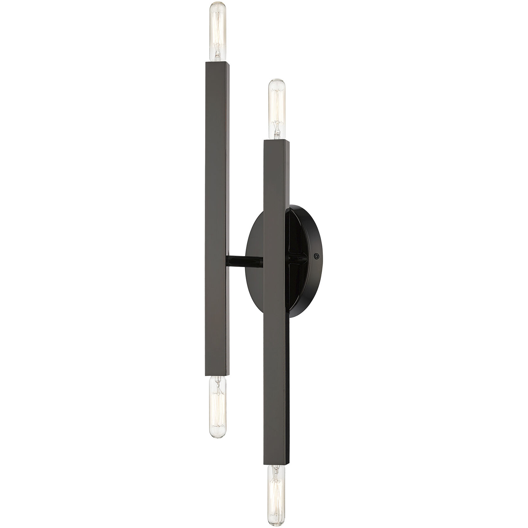 Monaco 4 Light 5.13 inch Black Chrome ADA Wall Sconce Wall Light