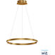 Groove WiZ LED 23.5 inch Gold Single Pendant Ceiling Light