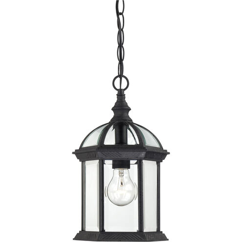 Boxwood 1 Light 8 inch Textured Black Outdoor Hanging Lantern