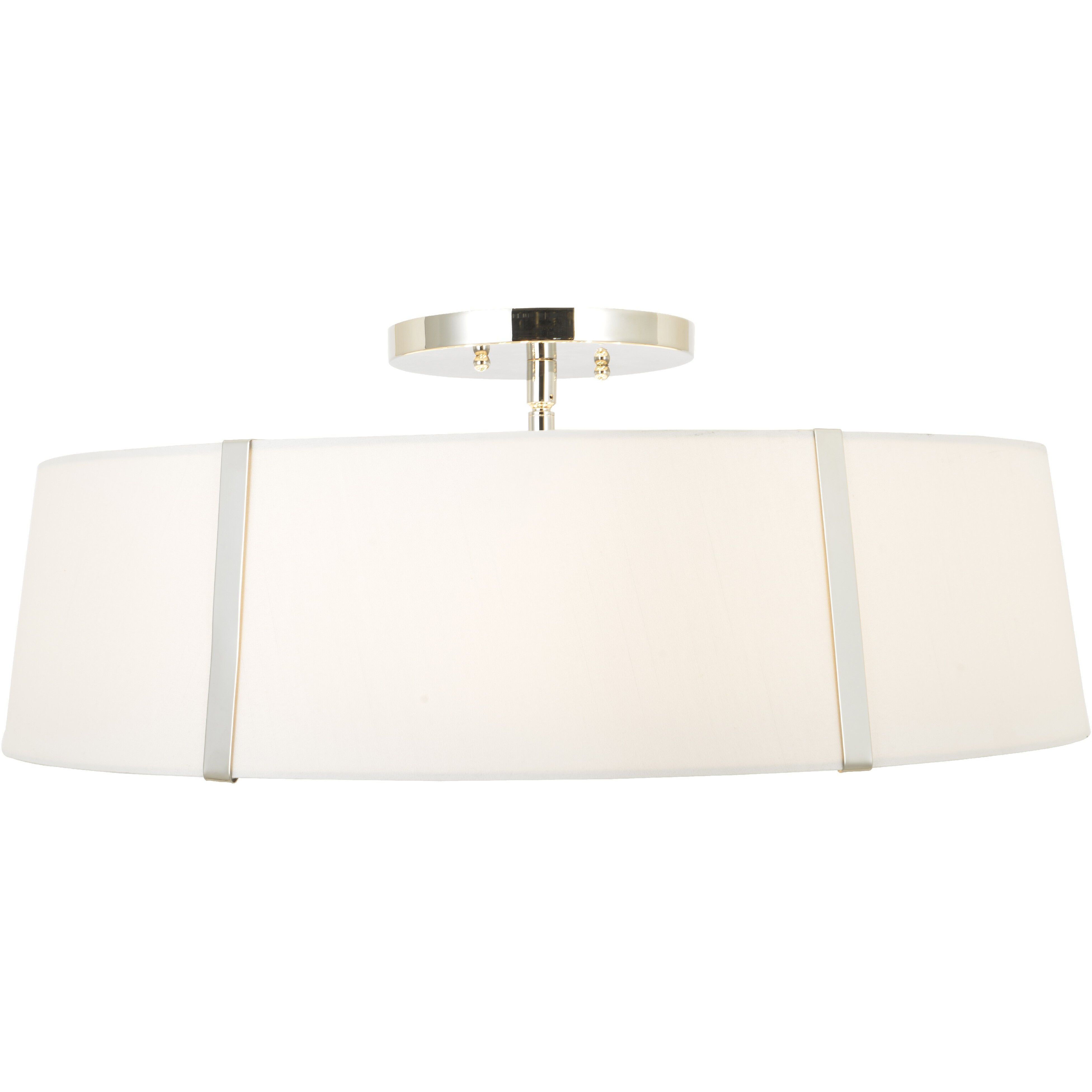 Fulton 6 Light 24 inch Polished Nickel Semi Flush Ceiling Light
