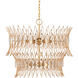 Marquise 9 Light 30 inch Luxor Gold Chandelier Ceiling Light, Medium