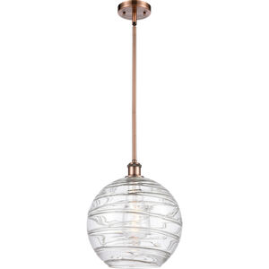 Ballston X-Large Deco Swirl LED 12 inch Antique Copper Pendant Ceiling Light, Ballston