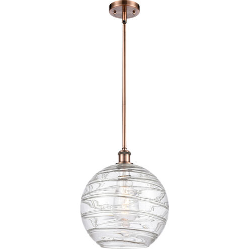 Ballston X-Large Deco Swirl LED 12 inch Antique Copper Pendant Ceiling Light, Ballston