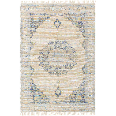 Coventry 90 X 60 inch Dark Blue/White/Khaki/Aqua/Saffron Rugs