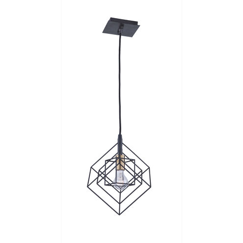 Artistry LED 9.75 inch Matte Black and Harvest Brass Pendant Ceiling Light