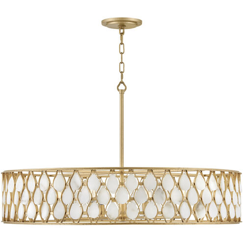 Estie 8 Light 38 inch Piastra Gold Interior Hanging Ceiling Light