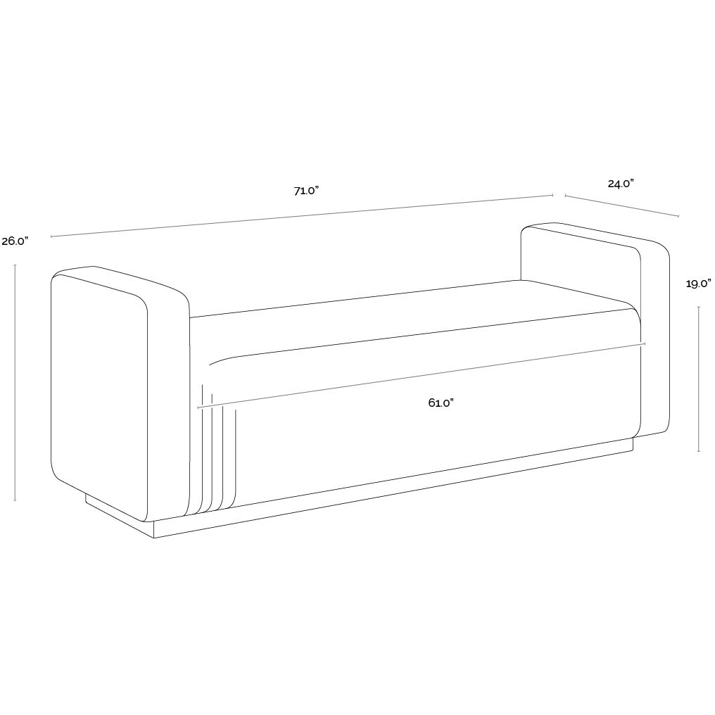 Odette Maven Black Bench