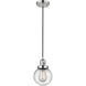 Franklin Restoration Beacon 1 Light 6 inch Polished Nickel Mini Pendant Ceiling Light in Incandescent, Seedy, Franklin Restoration