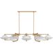 Towne 8 Light 56 inch Clear Seedy Linear Chandelier Ceiling Light