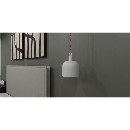 Raquel 1 Light 8 inch Matte White Mini Pendant Ceiling Light, Small