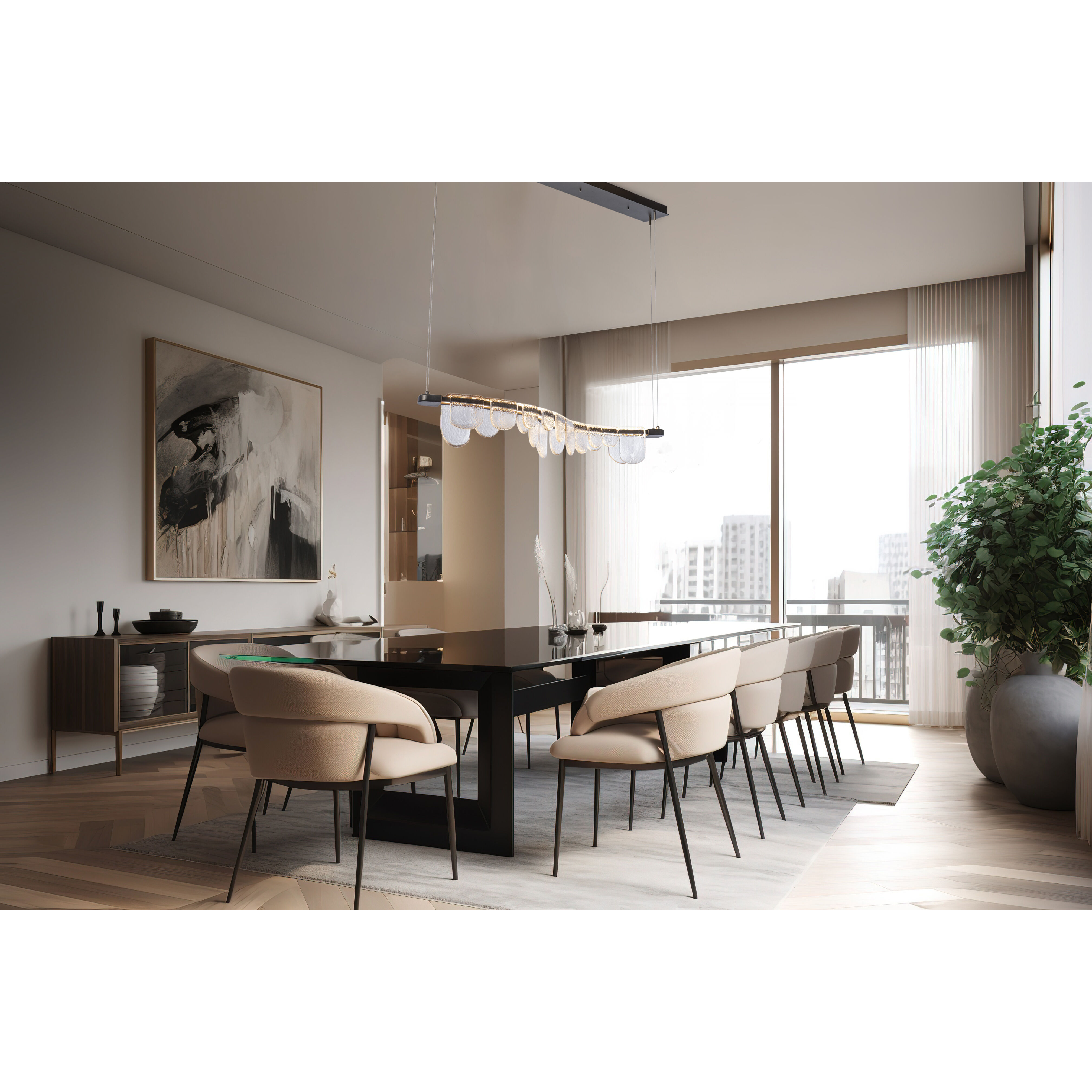 Riverbed LED 50.1 inch Oil Rubbed Bronze Pendant Ceiling Light