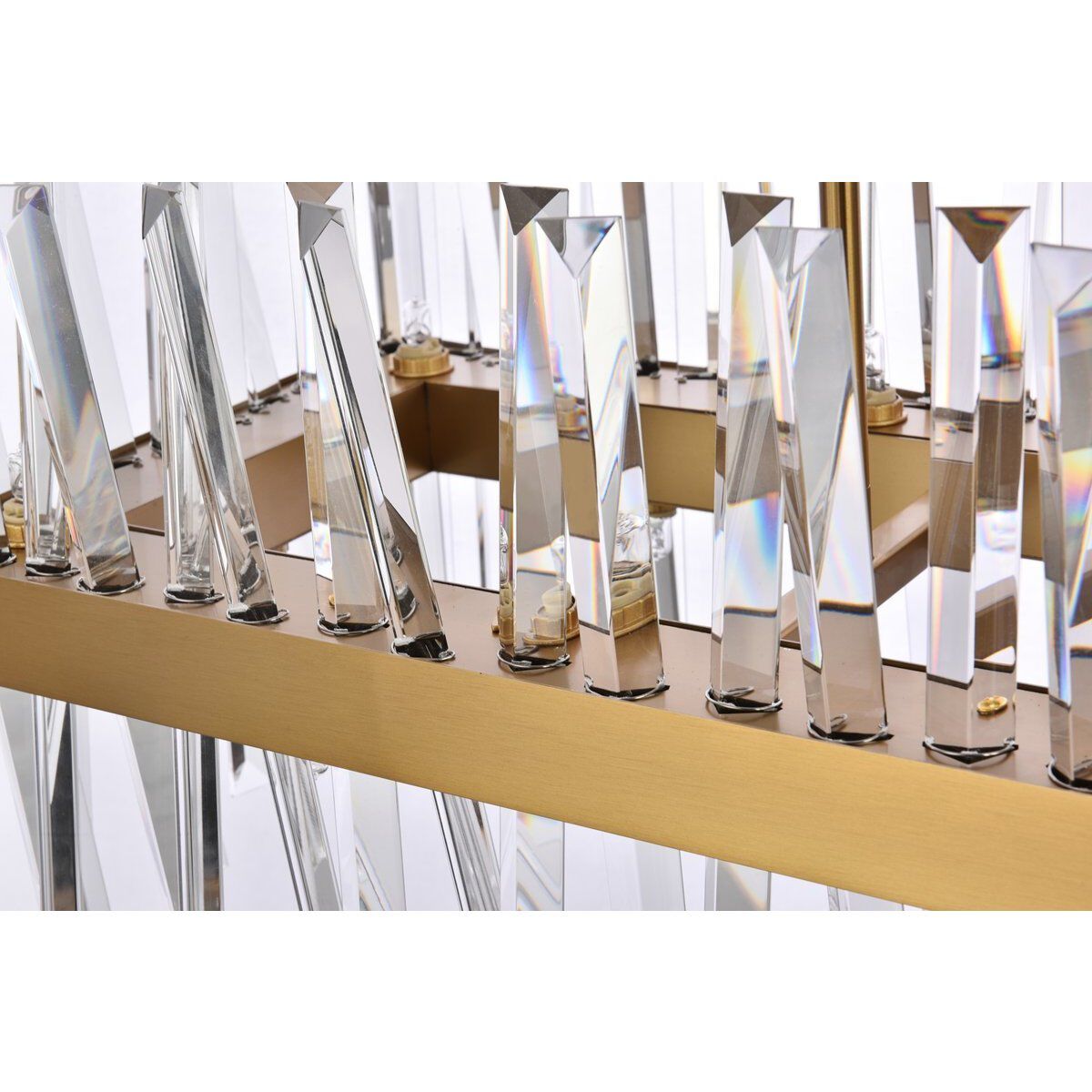 Serephina 20 Light 36 inch Satin Gold Linear Chandelier Ceiling Light