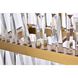 Serephina 20 Light 36 inch Satin Gold Linear Chandelier Ceiling Light