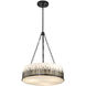Sawgrass 3 Light 21 inch Lacquered Black Pendant Ceiling Light