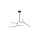 Canada LED 28 inch Black and Gold LED Chandelier Ceiling Light