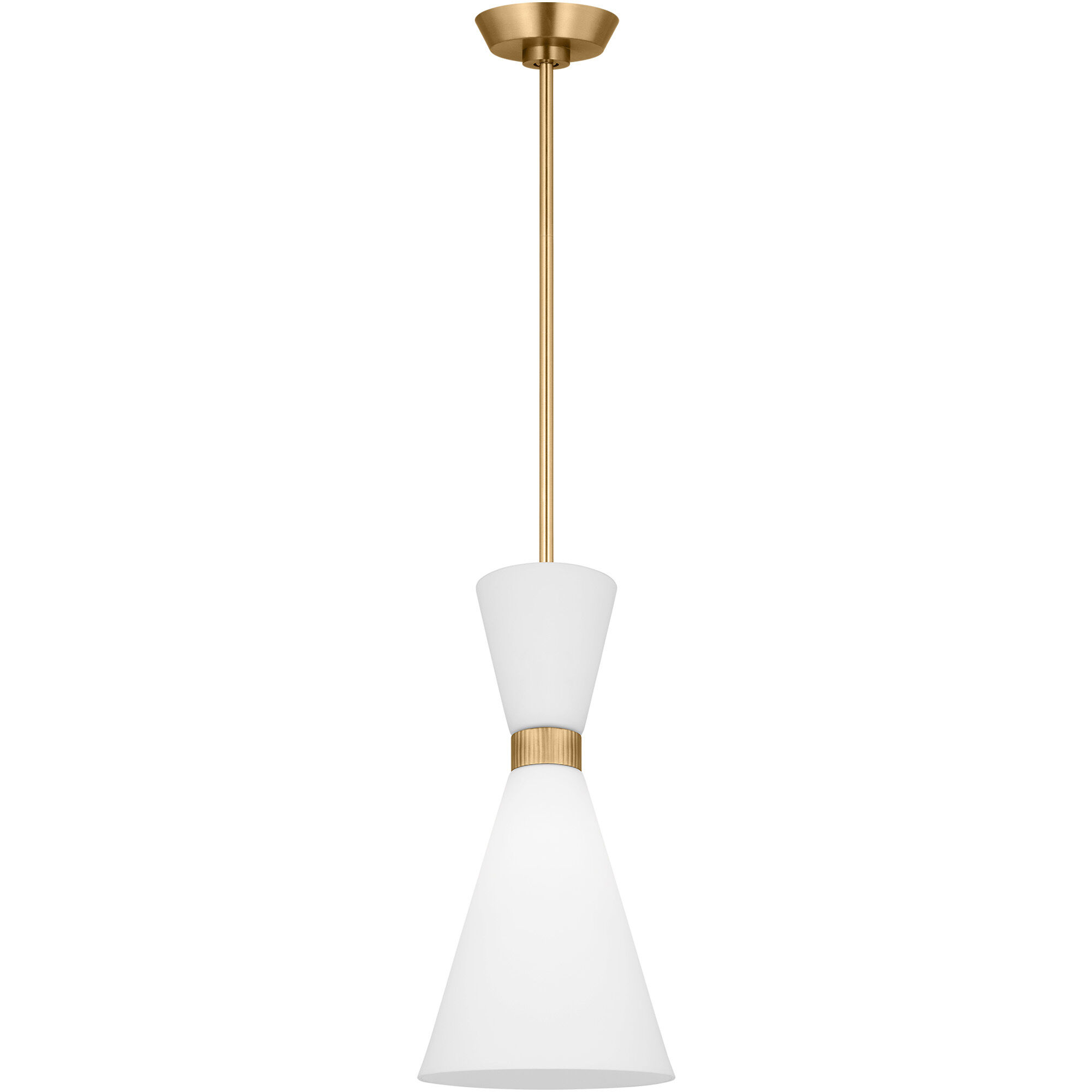 Drew & Jonathan Belcarra 1 Light 8 inch Satin Brass Pendant Ceiling Light