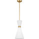 Drew & Jonathan Belcarra 1 Light 8 inch Satin Brass Pendant Ceiling Light