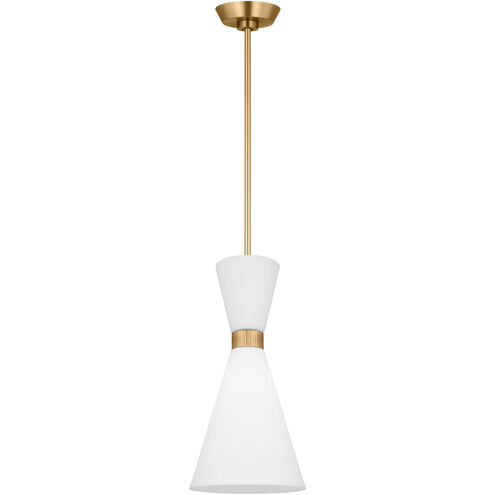 Drew & Jonathan Belcarra 1 Light 8 inch Satin Brass Pendant Ceiling Light