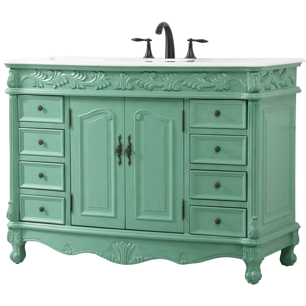 Clarion 48 X 22 X 36 inch Vintage Mint Vanity Sink Set