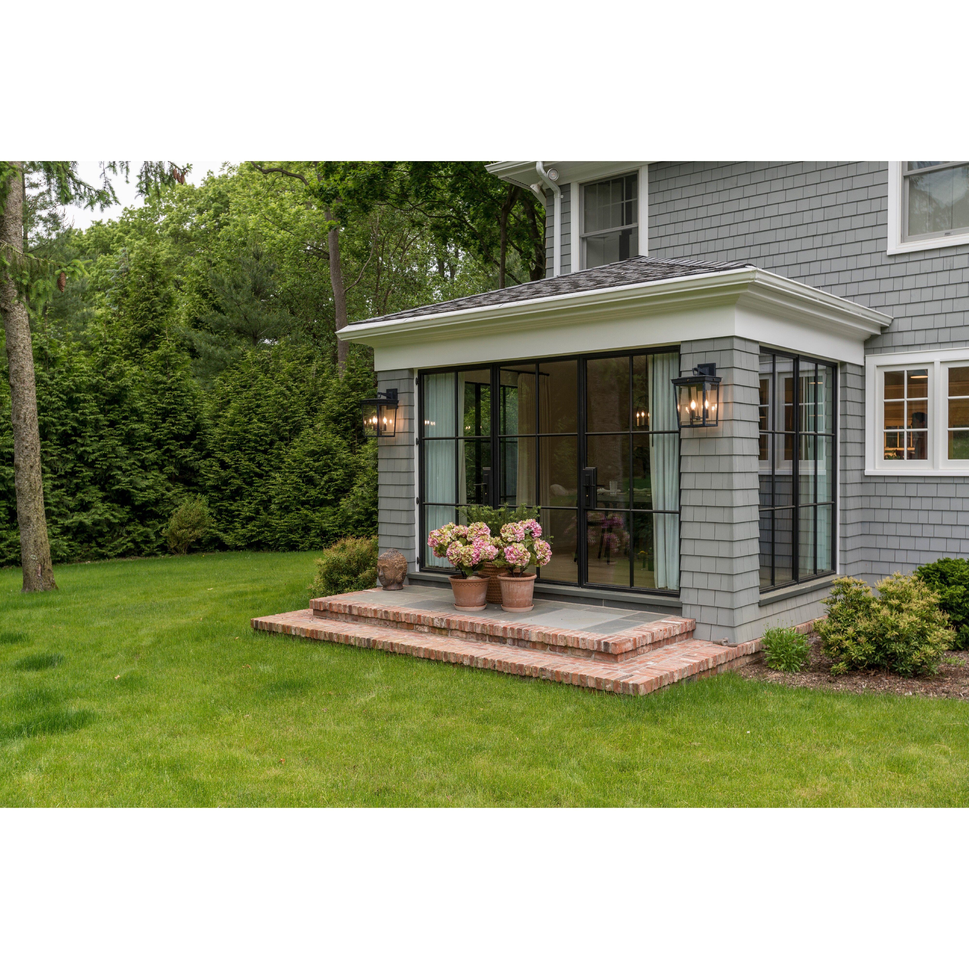 Belmont 3 Light 20 inch Graphite Outdoor Sconce