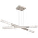 Axis LED 47.9 inch Beige Silver Linear Pendant Ceiling Light in Metallic Beige Silver, 2700K LED, Moda Double
