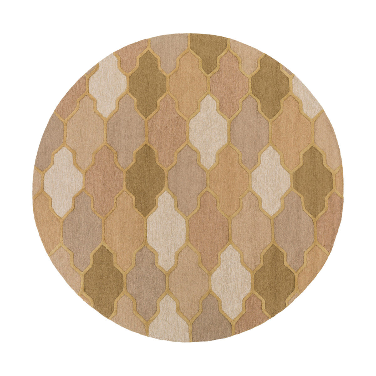 Pollack 96 X 96 inch Khaki Indoor Area Rug, Round