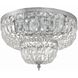 Waltham 4 Light 18 inch Polished Chrome Flush Ceiling Light in Clear Hand Cut