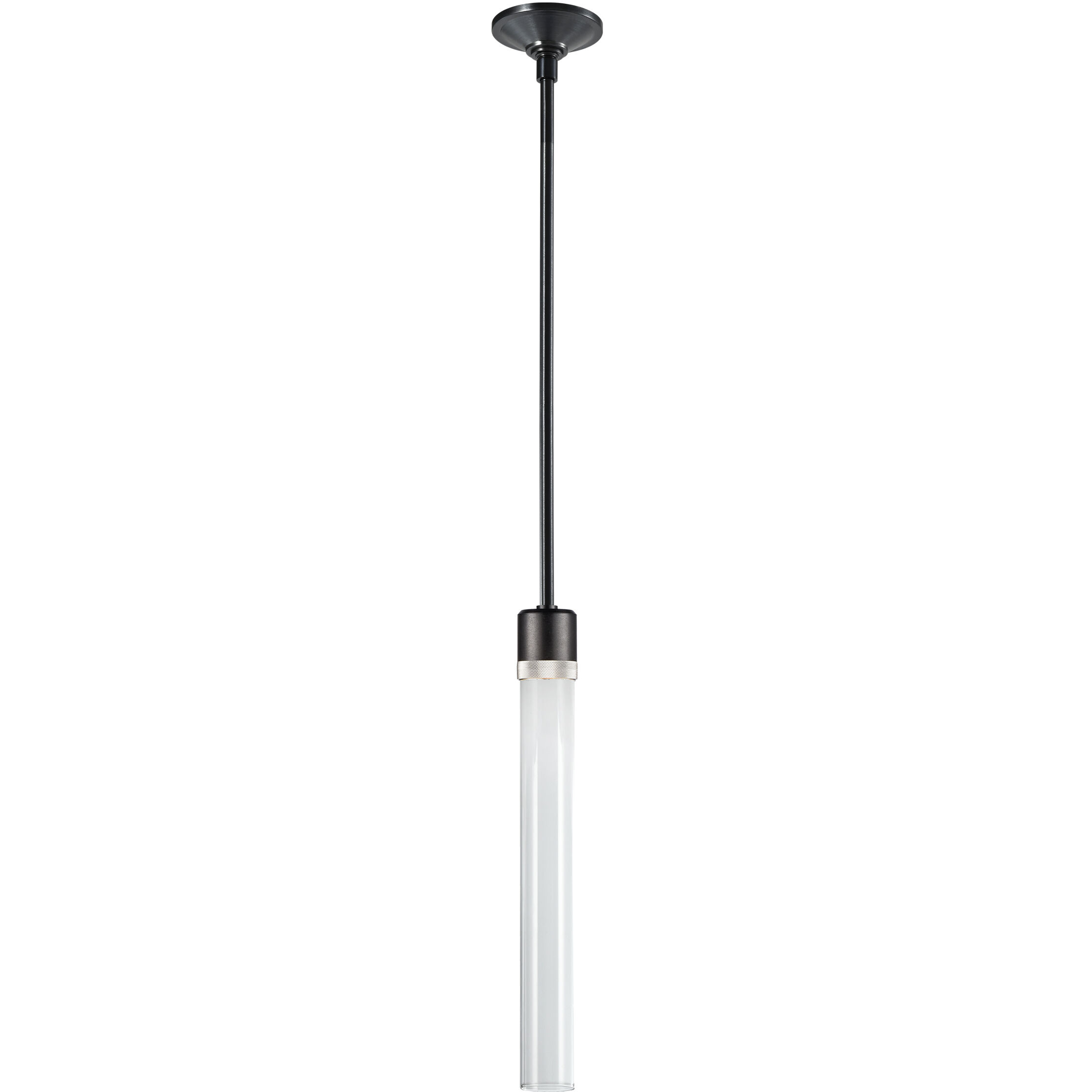 Zigrina 1 Light 5.13 inch Satin Brushed Black with Polished Nickel Pendant Ceiling Light